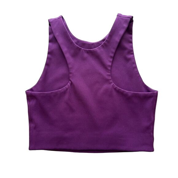 Girlfriend Collective Dylan Tank Bra in Burgundy Purple Size XS X-Small - Picture 2 of 4